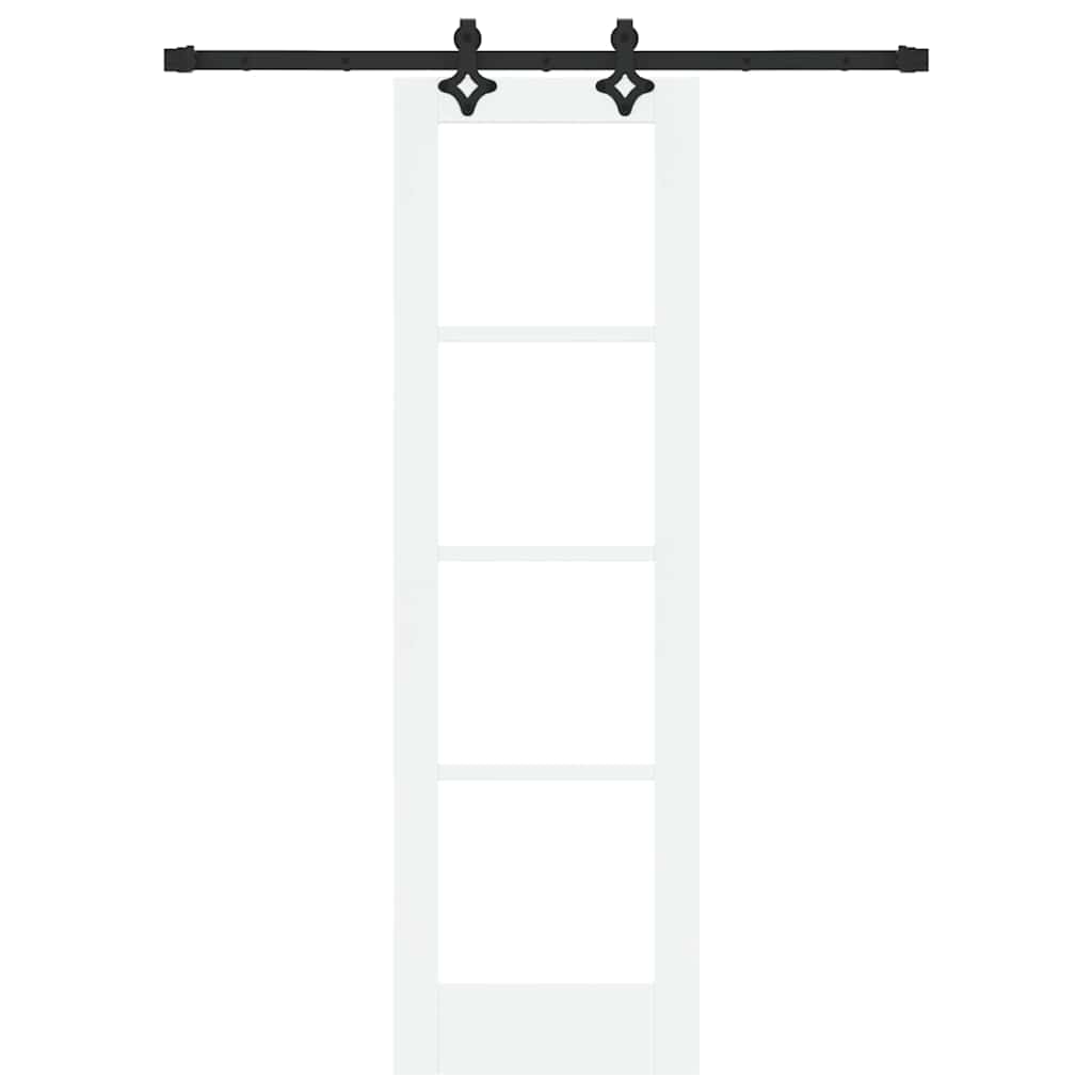 Puerta Corredera 61 x 198,5 cm Madera de pino maciza y vidrio