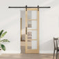 Puerta Corredera 61 x 198,5 cm Madera de pino maciza y vidrio