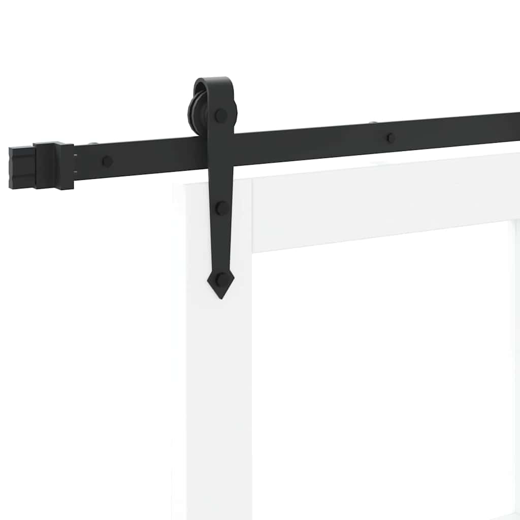 Puerta Corredera 61 x 198,5 cm Madera de pino maciza y vidrio