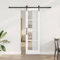 Puerta Corredera 61 x 198,5 cm Madera de pino maciza y vidrio