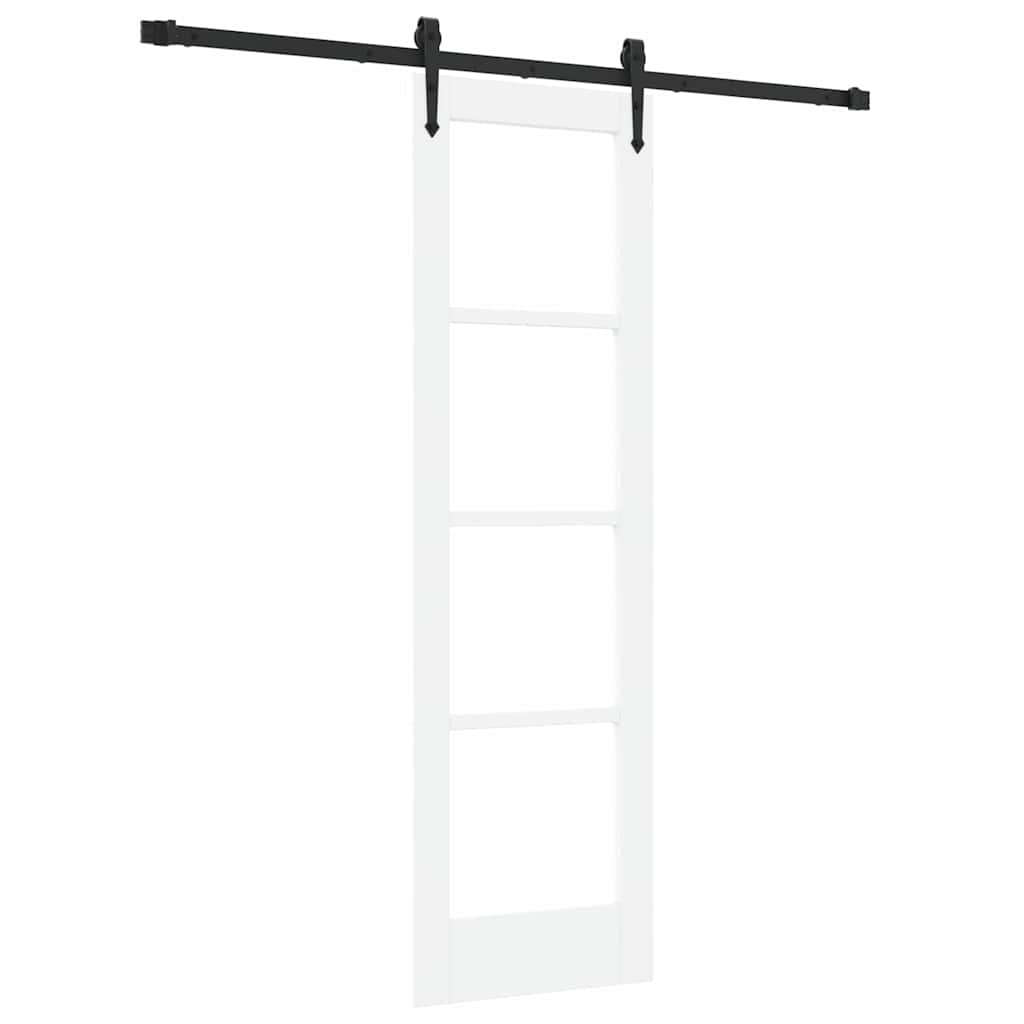 Puerta Corredera 61 x 198,5 cm Madera de pino maciza y vidrio