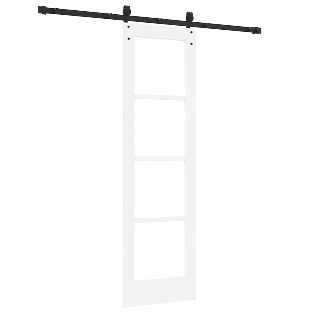Puerta Corredera 61 x 198,5 cm Madera de pino maciza y vidrio