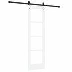 Puerta Corredera 61 x 198,5 cm Madera de pino maciza y vidrio