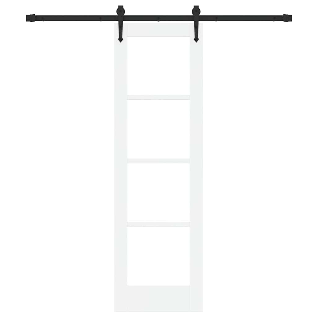 Puerta Corredera 61 x 198,5 cm Madera de pino maciza y vidrio