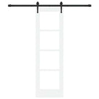 Puerta Corredera 61 x 198,5 cm Madera de pino maciza y vidrio