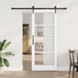 Puerta Corredera 61 x 198,5 cm Madera de pino maciza y vidrio