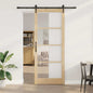 Puerta Corredera 61 x 198,5 cm Madera de pino maciza y vidrio