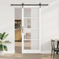 Puerta Corredera 61 x 198,5 cm Madera de pino maciza y vidrio