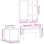 Conjunto de muebles de recibidor 5 pcs Madera de ingeniería