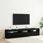 Gabinete de TV 2 pcs Roble Negro 180 x 35 x 40 cm