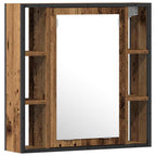 Juego de muebles de baño 2 pcs Marrón Madera contrachapada