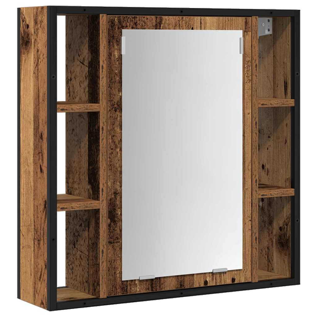 Juego de muebles de baño 2 pcs Marrón Madera contrachapada