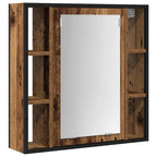 Juego de muebles de baño 2 pcs Marrón Madera contrachapada