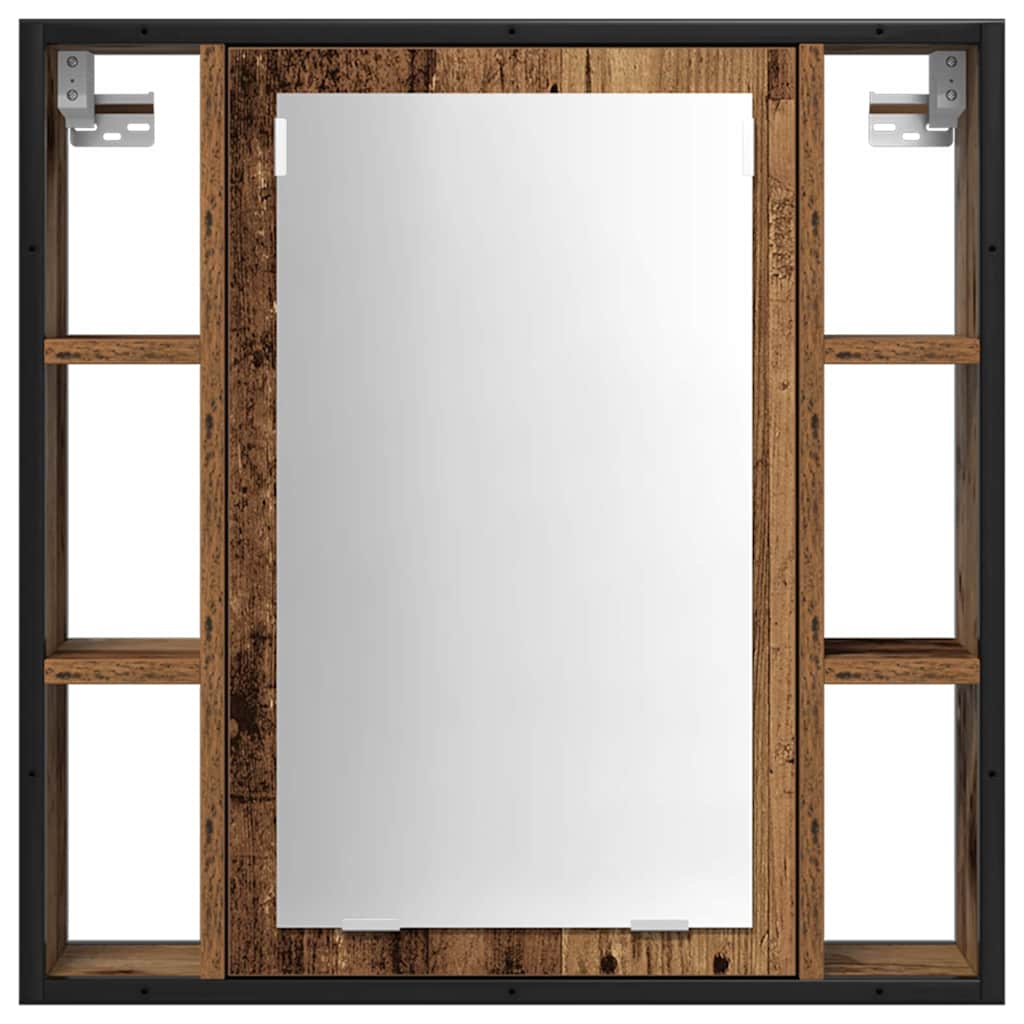 Juego de muebles de baño 2 pcs Marrón Madera contrachapada