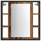 Juego de muebles de baño 2 pcs Marrón Madera contrachapada