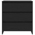 Aparador 3 pcs Negro 70 x 41 x 75 cm Madera de ingeniería