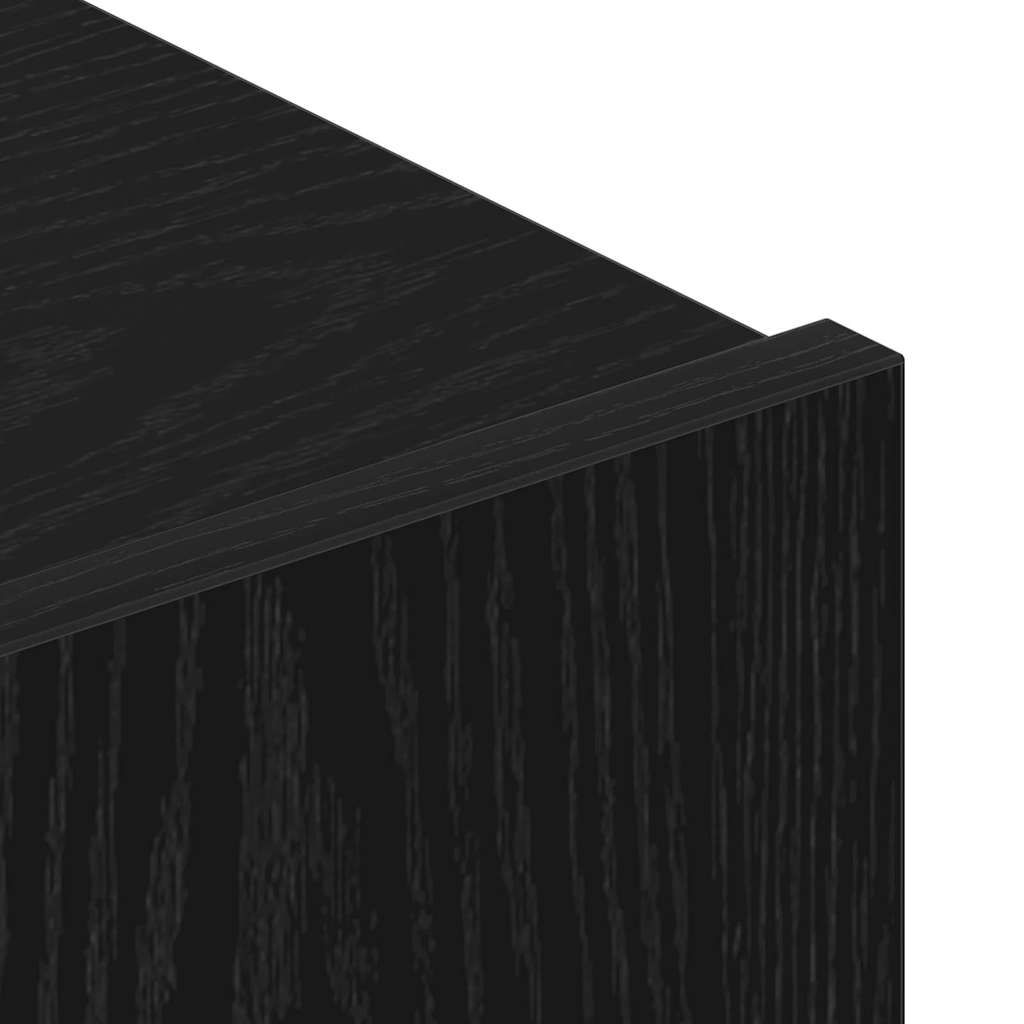 Conjunto de mueble de TV 3 pcs Roble Negro Madera de ingeniería