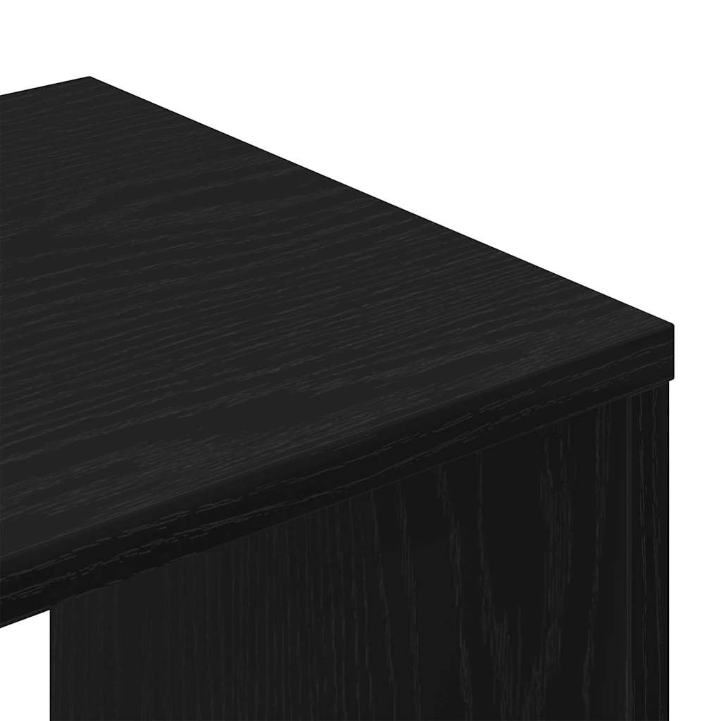 Conjunto de mueble de TV 3 pcs Roble Negro Madera de ingeniería