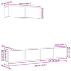 Conjunto de mueble de TV 3 pcs Roble Negro Madera de ingeniería