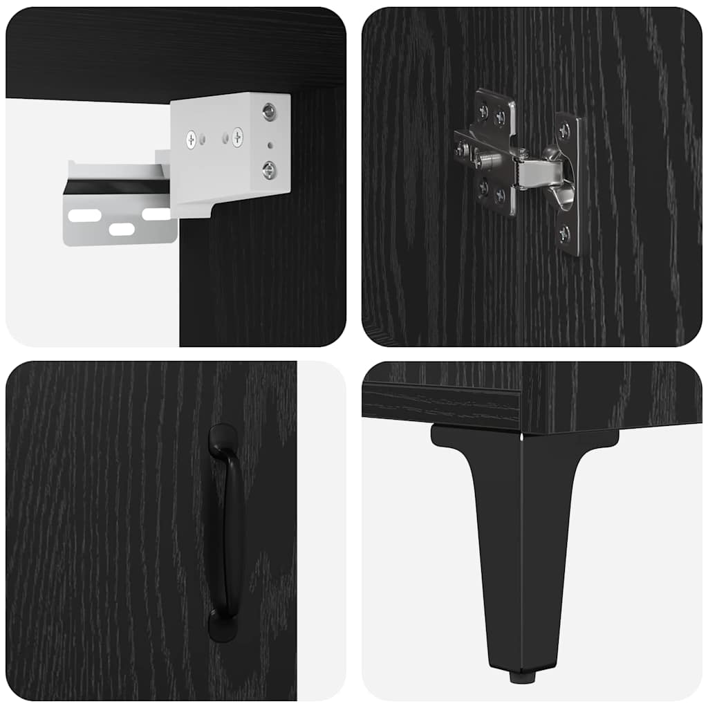 Aparador alto Roble Negro 69,5 x 32,5 x 180 cm