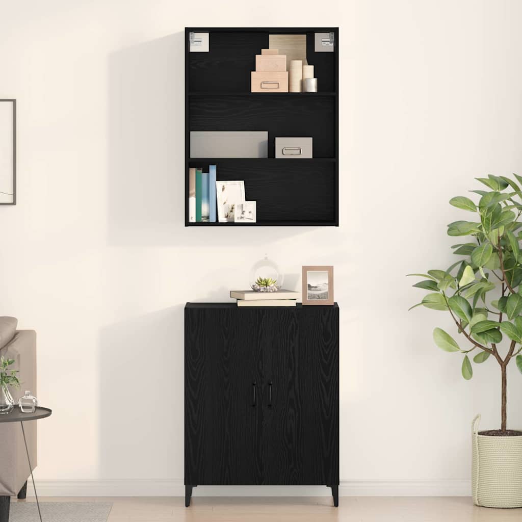 Aparador alto Roble Negro 69,5 x 32,5 x 180 cm