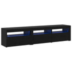 Gabinete de TV 2 pcs Roble Negro 180 x 35 x 40 cm