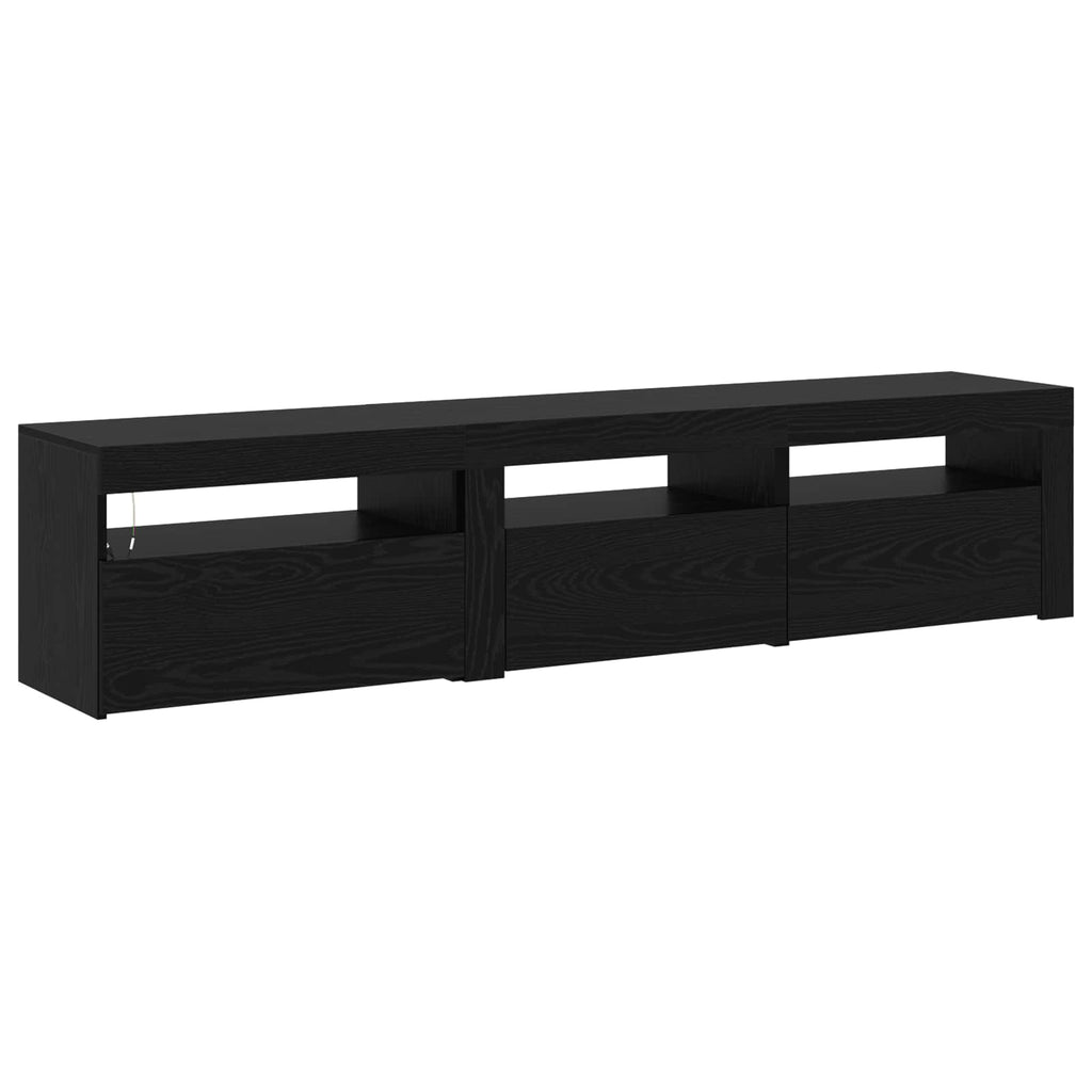 Gabinete de TV 2 pcs Roble Negro 180 x 35 x 40 cm