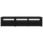 Gabinete de TV 2 pcs Roble Negro 180 x 35 x 40 cm