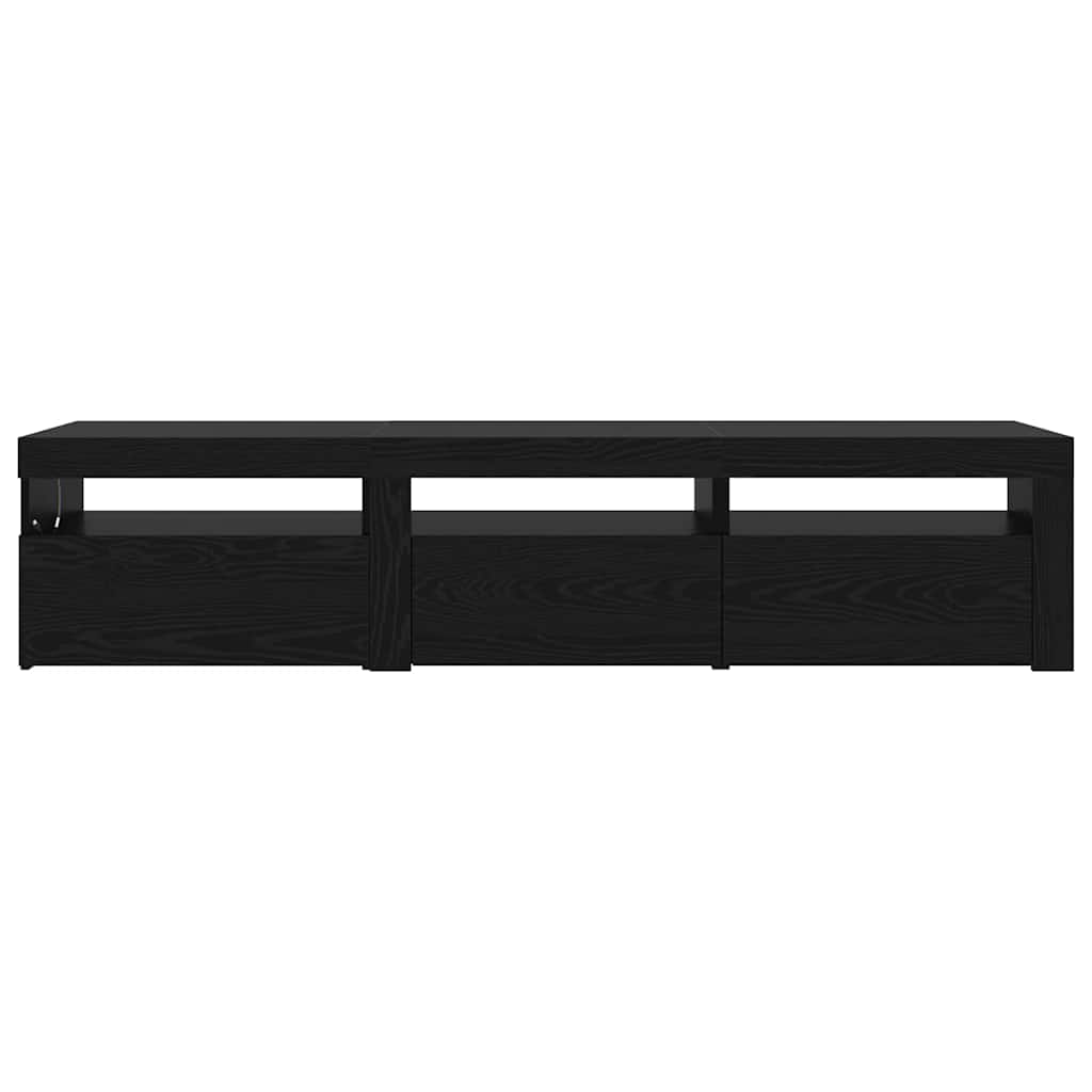 Gabinete de TV 2 pcs Roble Negro 180 x 35 x 40 cm