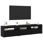 Gabinete de TV 2 pcs Roble Negro 180 x 35 x 40 cm