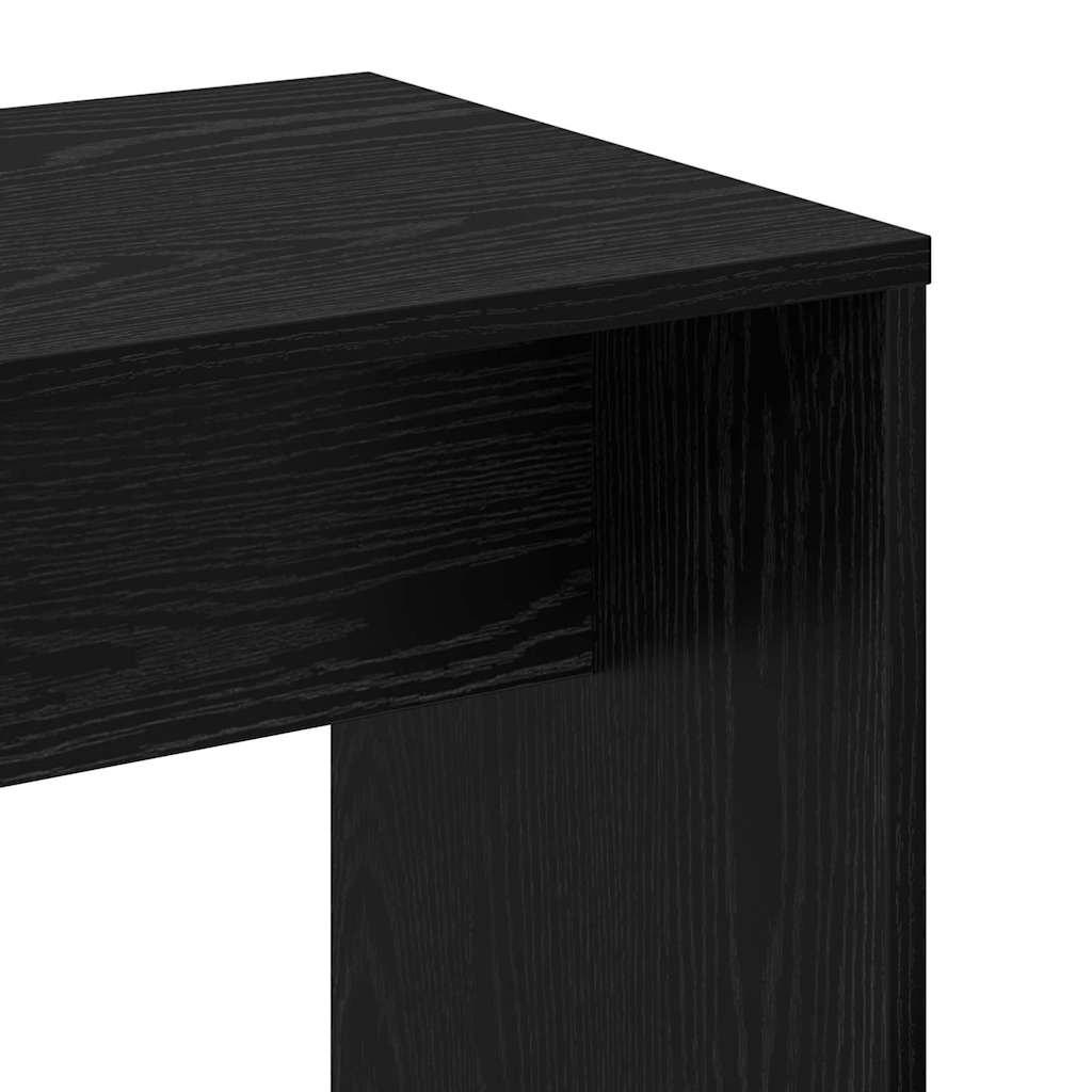 Juego de mesa de tocador LED con cajón 2 pcs Roble Negro