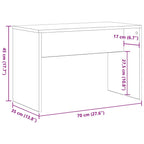 Juego de mesa de tocador LED con cajón 2 pcs Roble Negro