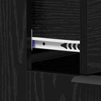 Escritorio Roble Negro 133 x 50 x 75 cm Madera de ingeniería