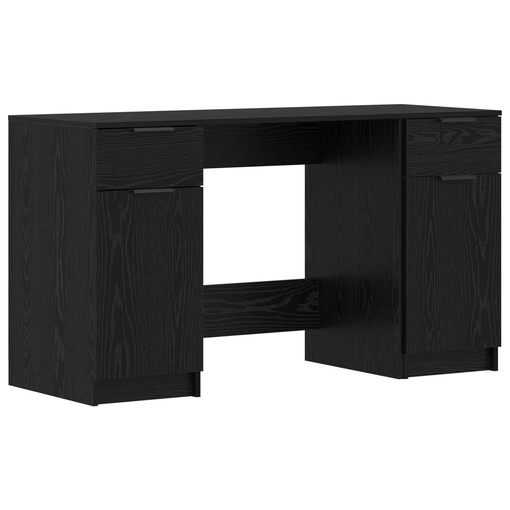 Escritorio Roble Negro 133 x 50 x 75 cm Madera de ingeniería