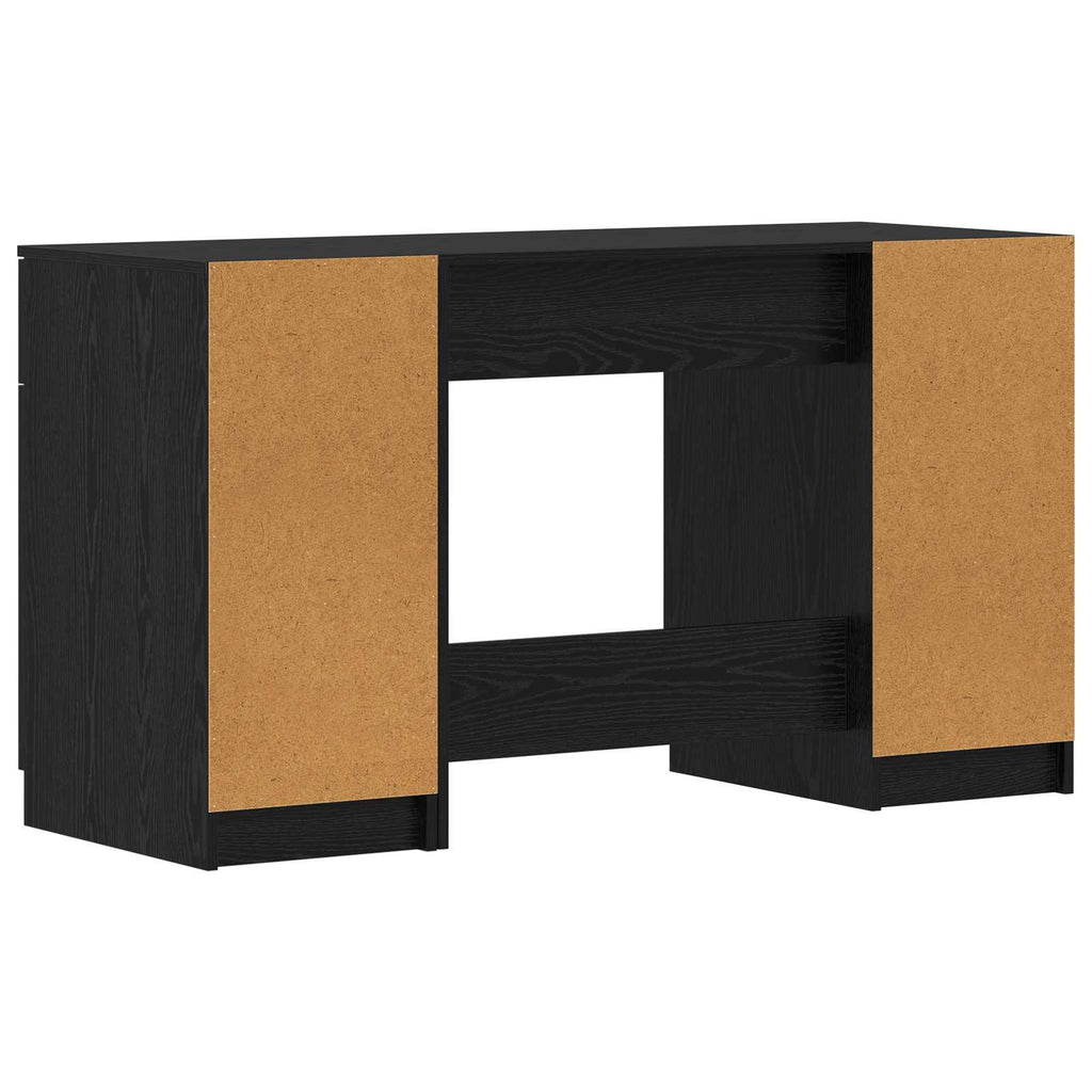 Escritorio Roble Negro 133 x 50 x 75 cm Madera de ingeniería