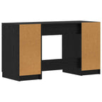 Escritorio Roble Negro 133 x 50 x 75 cm Madera de ingeniería