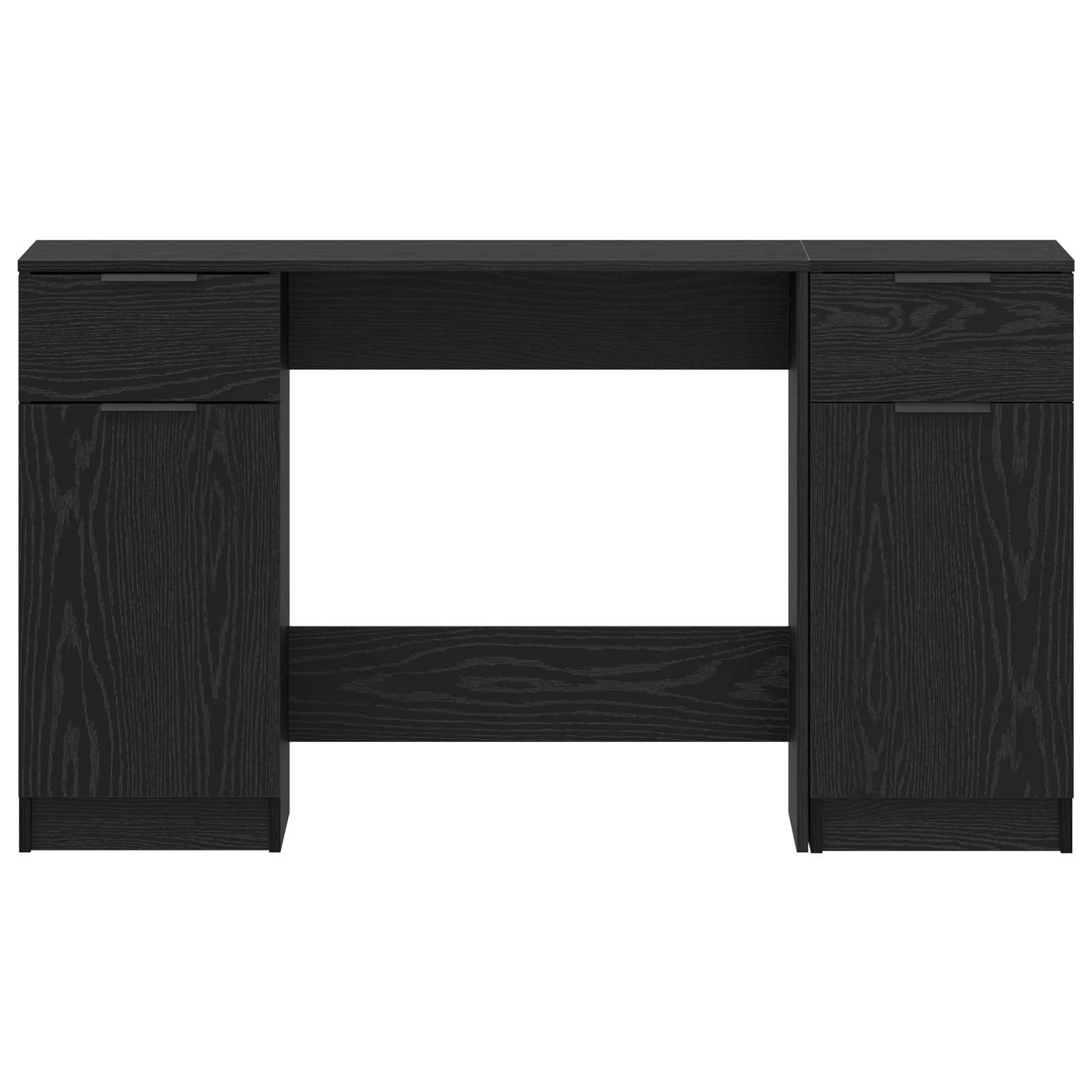Escritorio Roble Negro 133 x 50 x 75 cm Madera de ingeniería