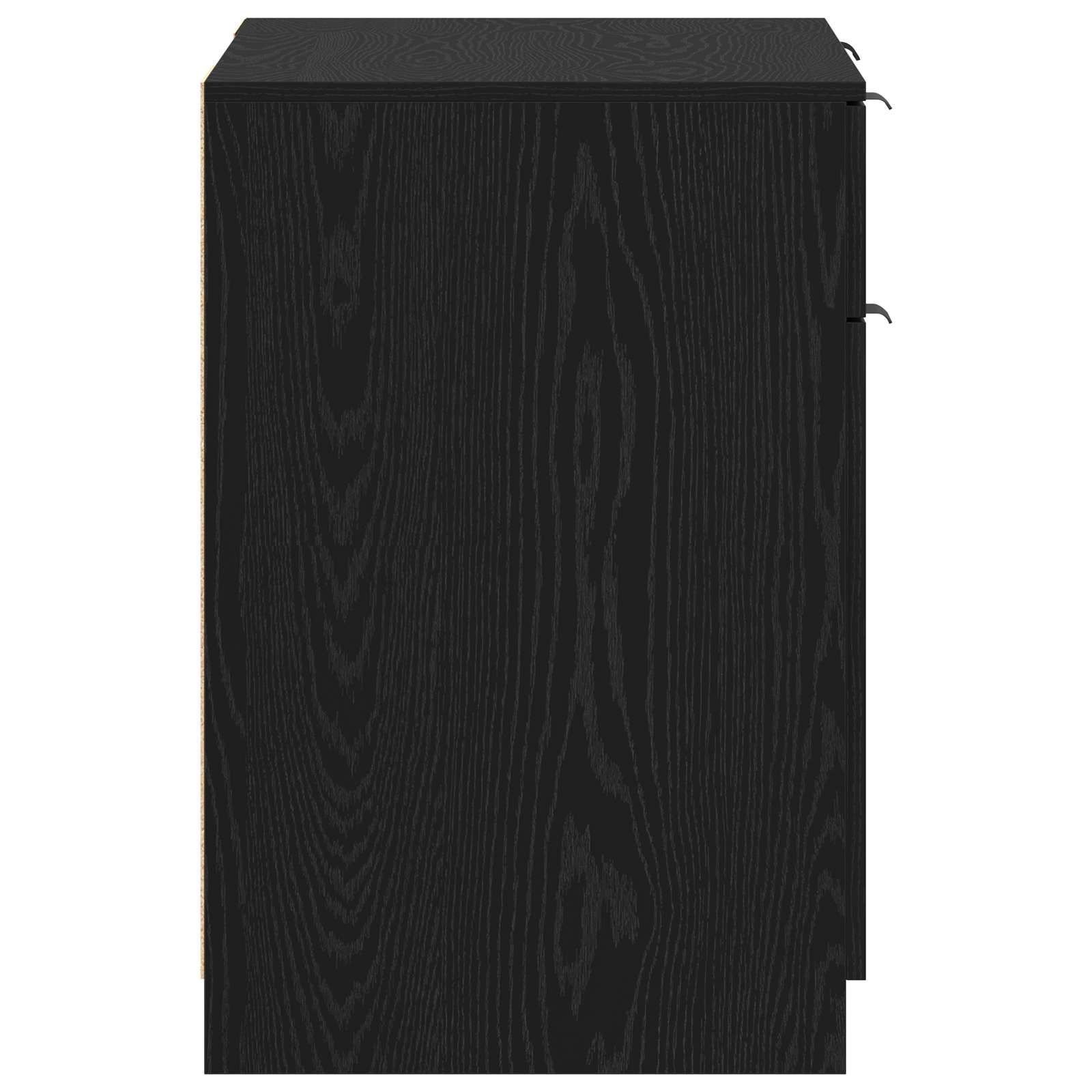 Escritorio Roble Negro 133 x 50 x 75 cm Madera de ingeniería