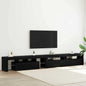 Gabinete de TV con LED 2 pcs Roble Negro 230 x 36,5 x 40 cm