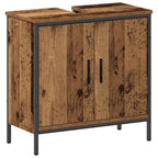 Juego de muebles de baño 2 pcs Marrón Madera contrachapada