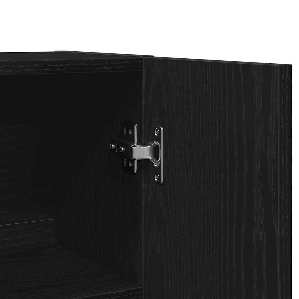 Armario para lavadora 2 pcs Roble Negro 70,5 x 71,5 x 181,5 cm