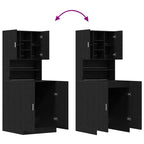 Armario para lavadora 2 pcs Roble Negro 70,5 x 71,5 x 181,5 cm