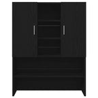 Armario para lavadora 2 pcs Roble Negro 70,5 x 71,5 x 181,5 cm