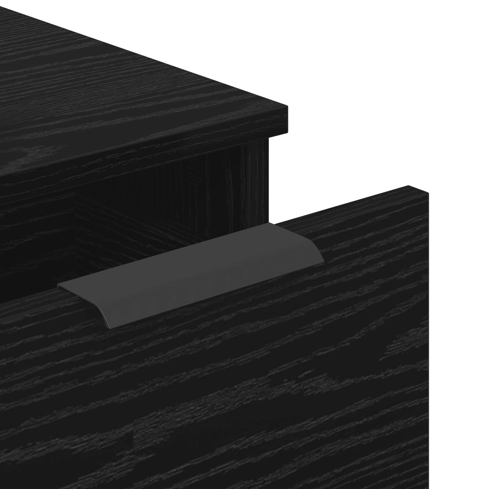Aparador con cajón 3 pcs Roble Negro 181 x 30 x 70 cm