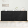 Aparador con cajón 3 pcs Roble Negro 181 x 30 x 70 cm