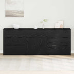 Aparador con cajón 3 pcs Roble Negro 181 x 30 x 70 cm