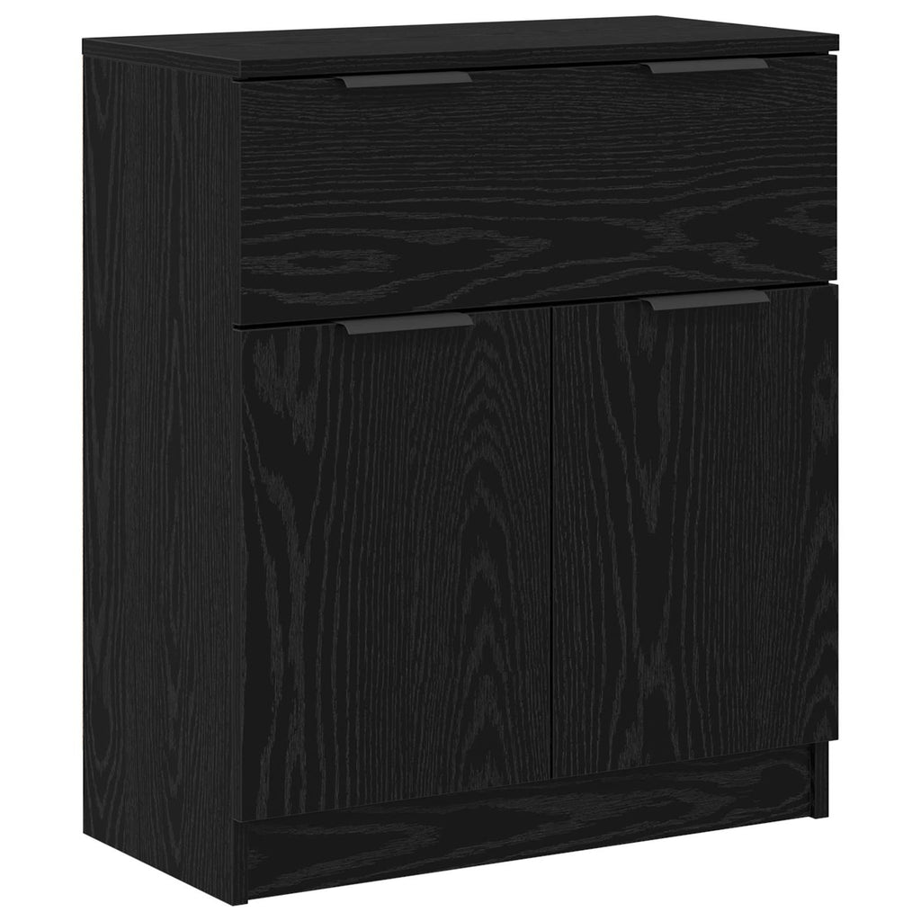 Aparador con cajón 3 pcs Roble Negro 181 x 30 x 70 cm