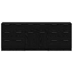 Aparador con cajón 3 pcs Roble Negro 181 x 30 x 70 cm