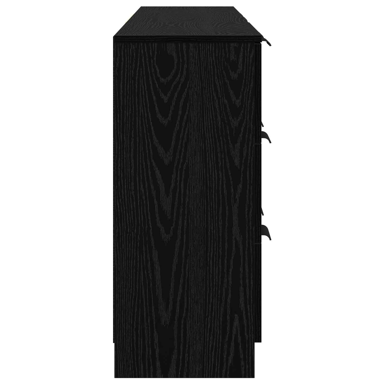 Aparador con cajón 3 pcs Roble Negro 181 x 30 x 70 cm