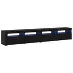 Conjunto de mueble de TV 3 pcs Roble Negro 240 x 35 x 40 cm